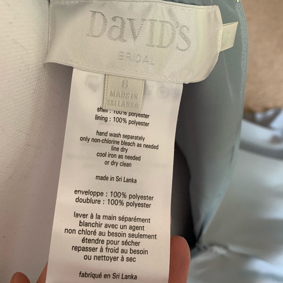 Dusty Blue Long Flutter Sleeve Dress - Picture 10 of 12